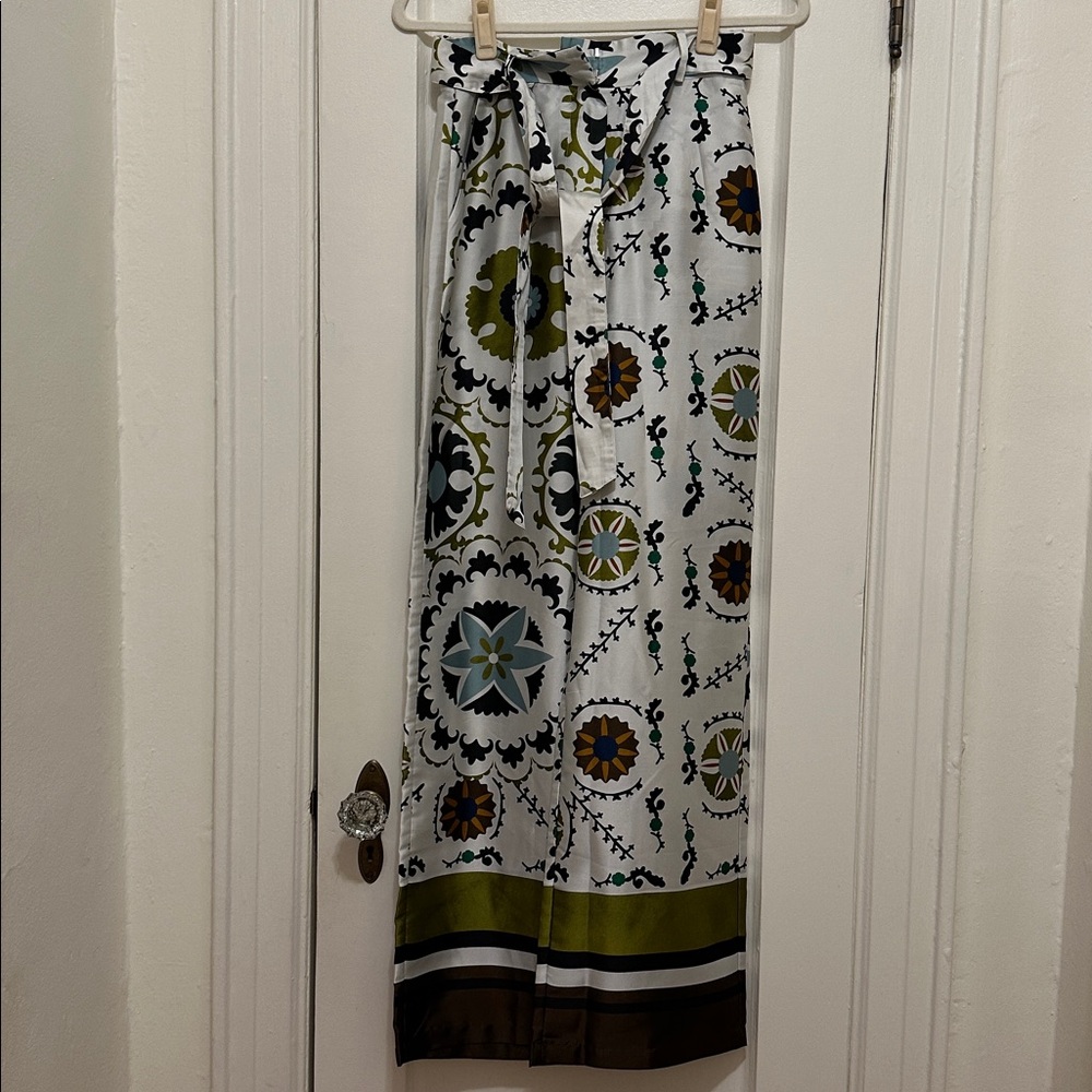 MANGO Printed Wide-Leg Pants – Size Small - Picture 3 of 14